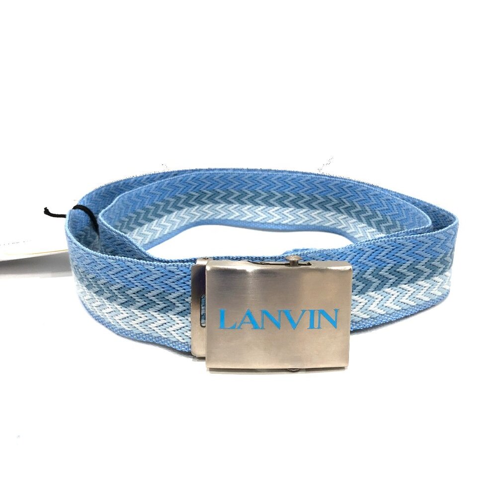 【7MK】NEW $390 Lanvin Blue Curb Belt Size 80